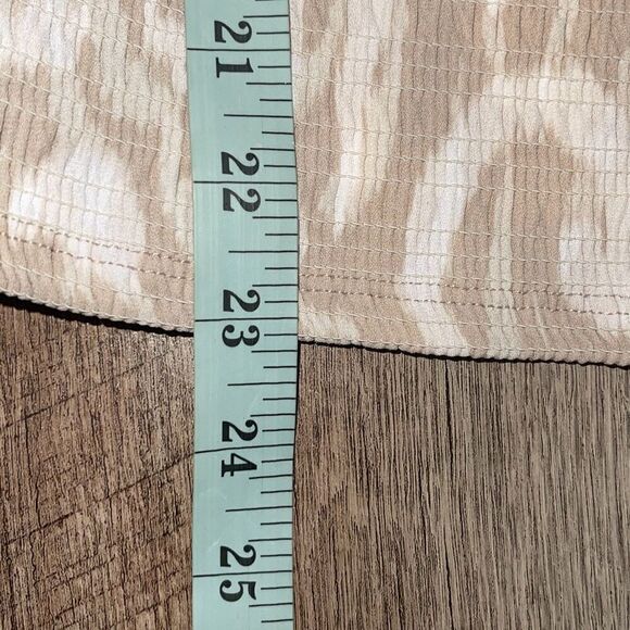 Halogen Womens‎ Square Neck Variegated Smocked Puff Sleeve Blouse Tan Medium NWT - Picture 7 of 7